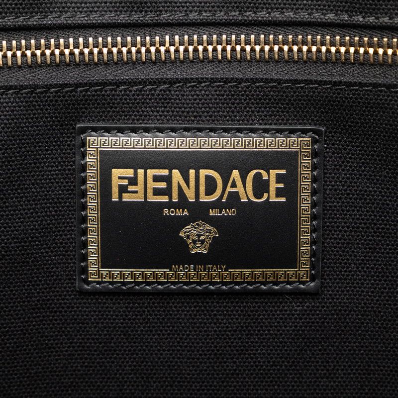 Fendi Fendi Fendi Fendace La Medusa 2WAY Tote Bag 8BH395 Black Canvas Canvas Tote Bag 8BH395 in Great Condition Size ONE SIZE - 8 Thumbnail
