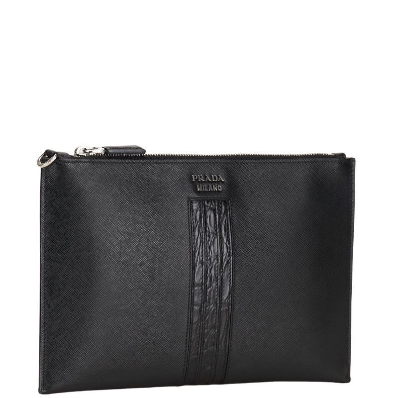 Prada Prada Prada Saffiano Leather Clutch Bag 2NG005 Leather Clutch Bag 2NG005 in Very Good Condition Size ONE SIZE - 2 Thumbnail