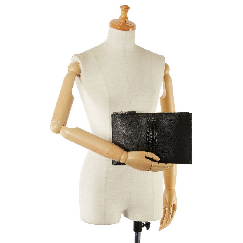 Prada Prada Prada Saffiano Leather Clutch Bag 2NG005 Leather Clutch Bag 2NG005 in Very Good Condition Size ONE SIZE - 10 Thumbnail