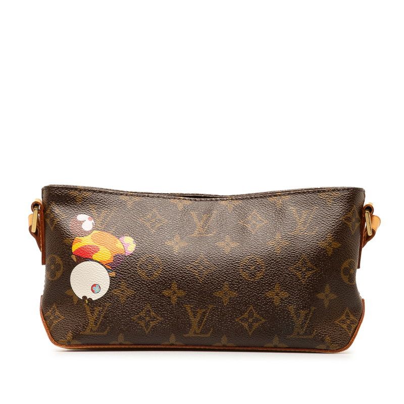 Louis Vuitton Louis Vuitton Louis Vuitton Monogram Trotter Panda Murakami Collaboration Shoulder Bag M51241 Brown PVC Leather Canvas Crossbody Bag M51241 in Very Good Condition Size ONE SIZE - 3 Thumbnail