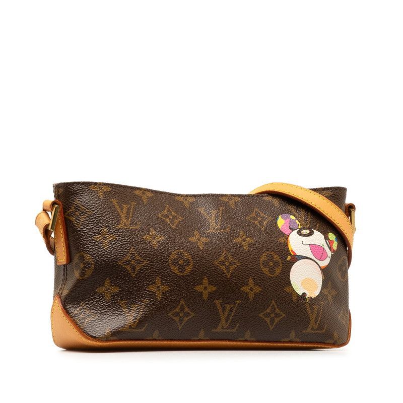 Louis Vuitton Louis Vuitton Louis Vuitton Monogram Trotter Panda Murakami Collaboration Shoulder Bag M51241 Brown PVC Leather Canvas Crossbody Bag M51241 in Very Good Condition Size ONE SIZE - 2 Thumbnail