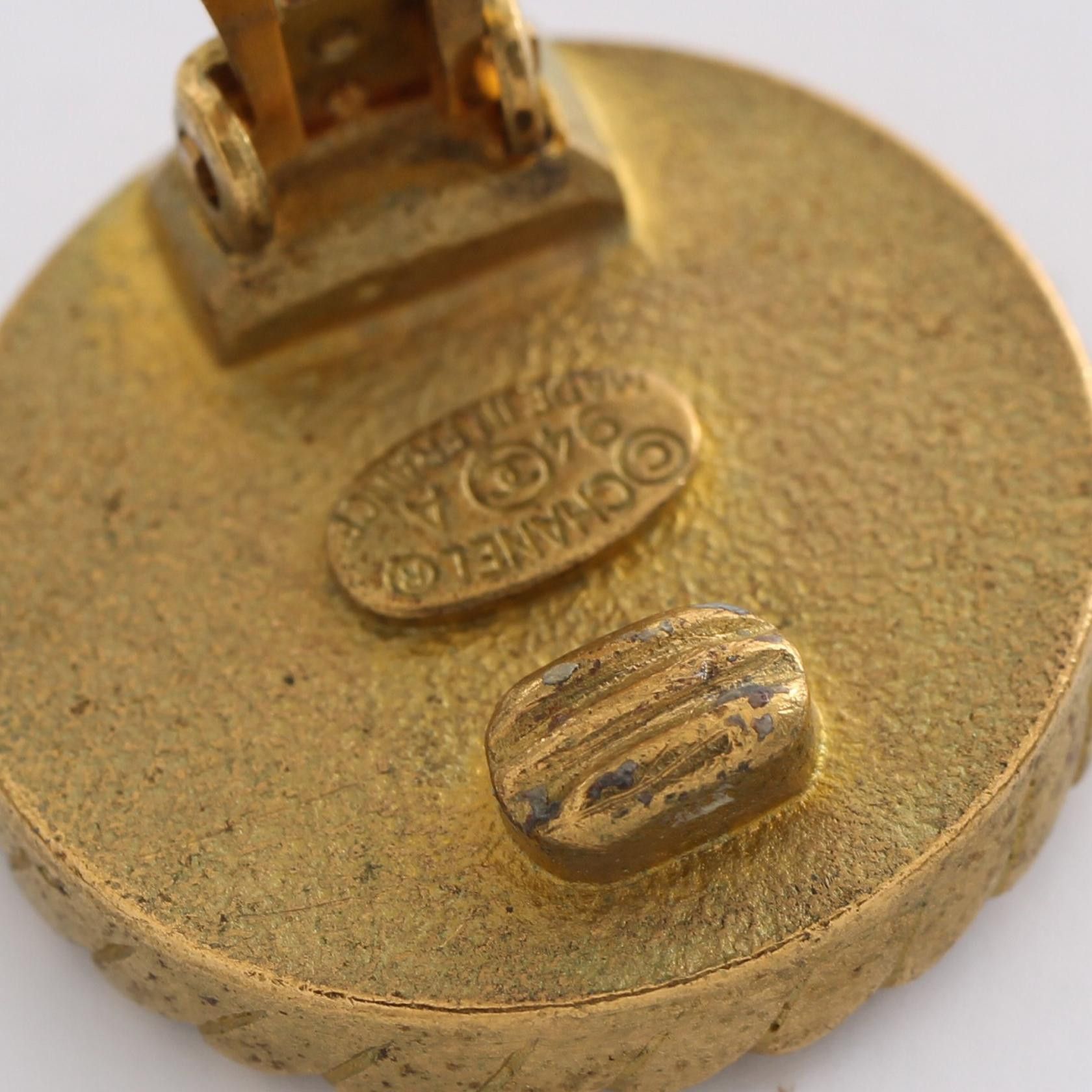 Chanel Chanel CC Clip On Earrings Metal Earrings 94A in Great Condition Size ONE SIZE - 5 Thumbnail