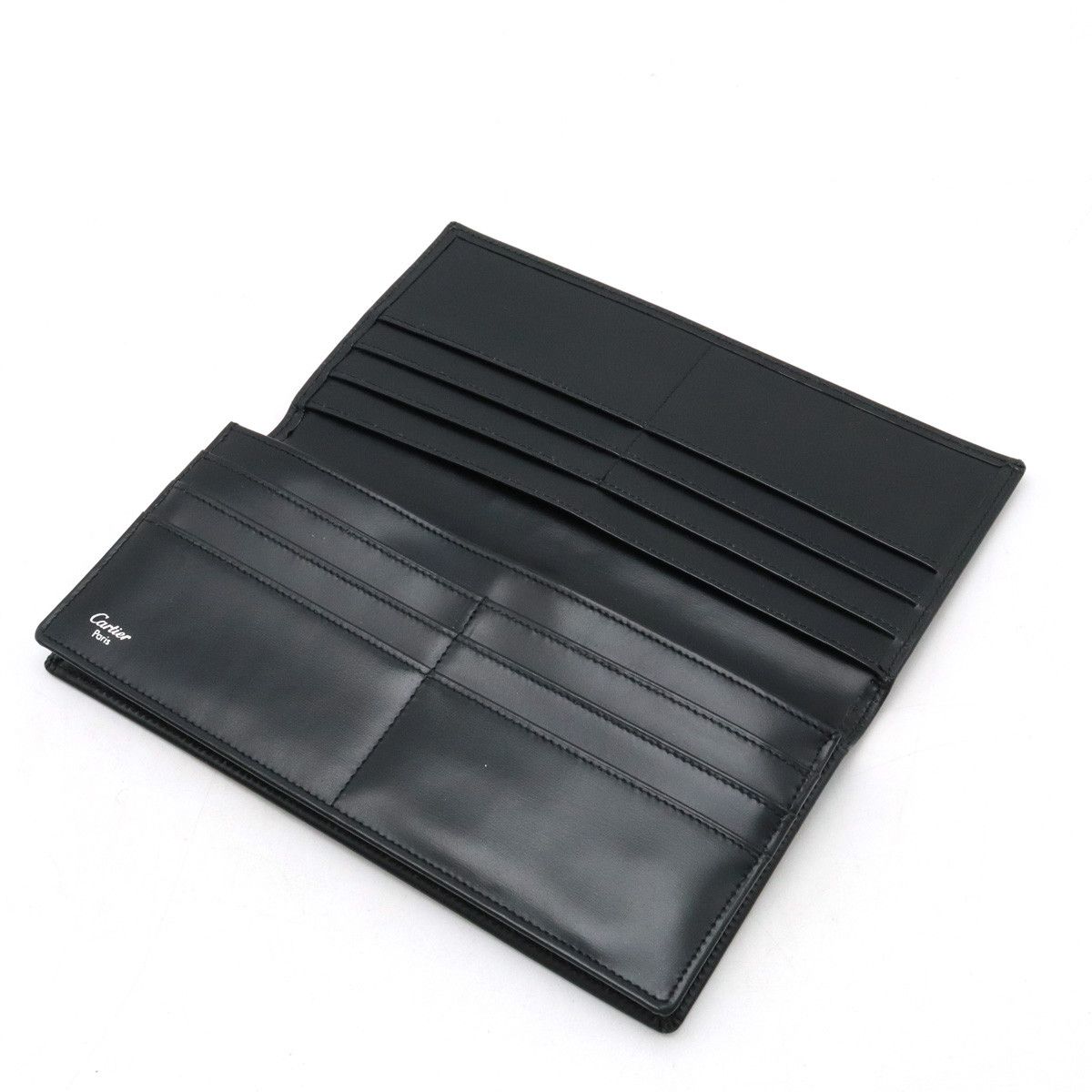 Cartier Cartier Cartier Pasha de Cartier Bifold Long Wallet Black Leather Leather Long Wallet L3000440 in Very Good Condition Size ONE SIZE - 4 Thumbnail