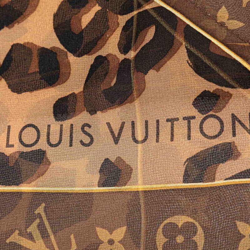 Louis Vuitton Louis Vuitton Louis Vuitton Monogram Leopard Silk Scarf M72123 Canvas Scarf M72123 in Great Condition Size ONE SIZE - 3 Thumbnail