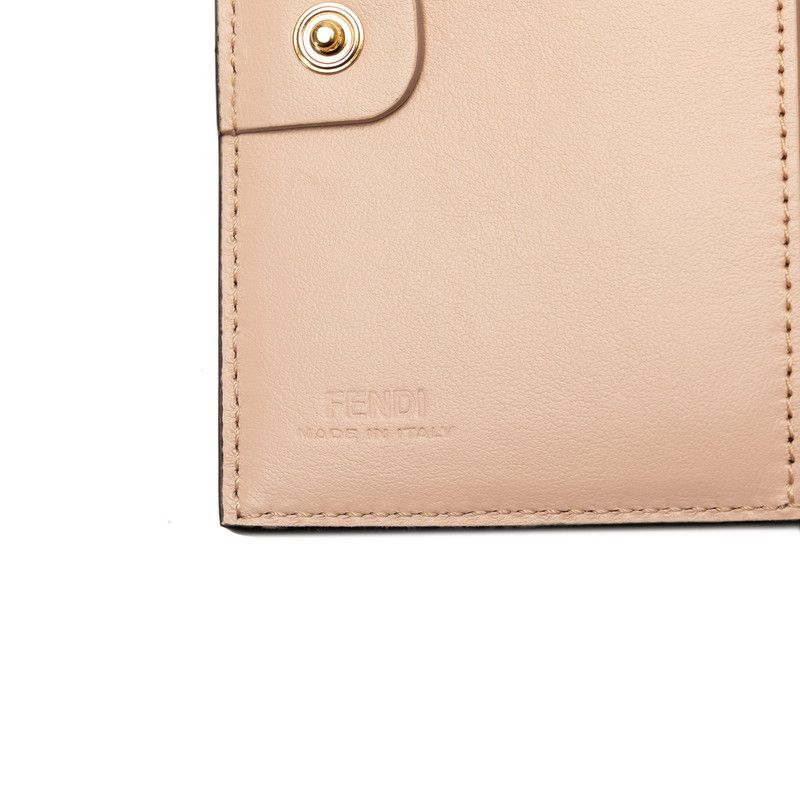 Fendi Fendi Fendi Leather Logo Bifold Wallet Pink Leather Short Wallet in Very Good Condition Size ONE SIZE - 8 Thumbnail