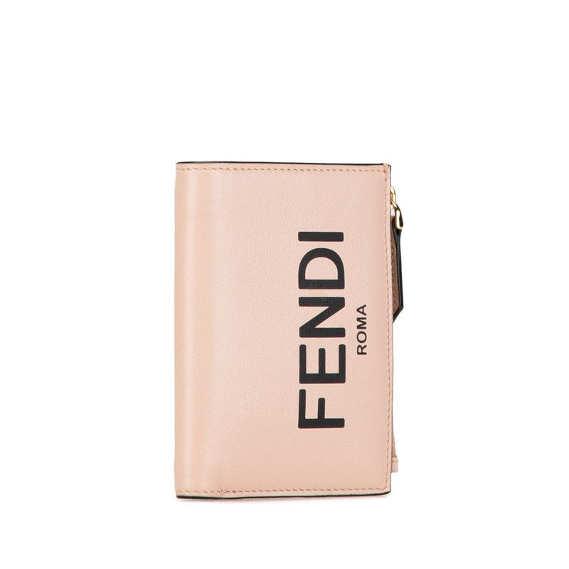 Fendi Fendi Fendi Leather Logo Bifold Wallet Pink Leather Short Wallet in Very Good Condition Size ONE SIZE - 2 Thumbnail