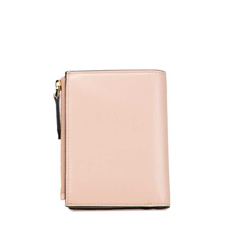 Fendi Fendi Fendi Leather Logo Bifold Wallet Pink Leather Short Wallet in Very Good Condition Size ONE SIZE - 3 Thumbnail