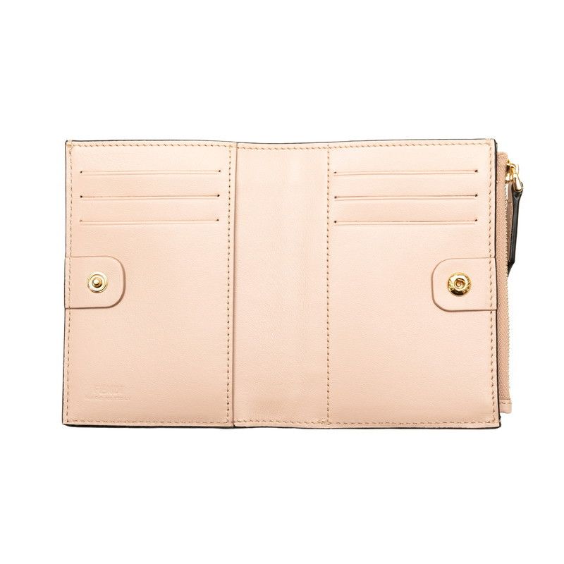 Fendi Fendi Fendi Leather Logo Bifold Wallet Pink Leather Short Wallet in Very Good Condition Size ONE SIZE - 5 Thumbnail