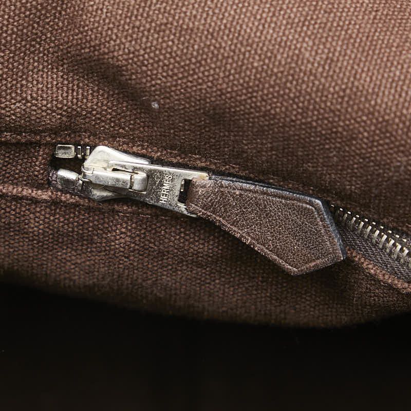 Hermes Hermes Hermes Canvas Leather Trocadero Horizontal MM Tote Bag Canvas Tote Bag in Very Good Condition Size ONE SIZE - 6 Thumbnail