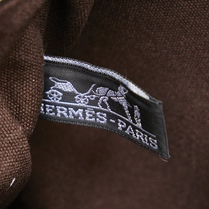 Hermes Hermes Hermes Canvas Leather Trocadero Horizontal MM Tote Bag Canvas Tote Bag in Very Good Condition Size ONE SIZE - 7 Thumbnail