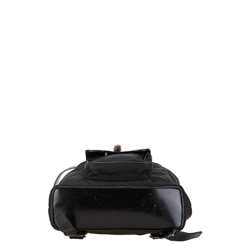Gucci Gucci Gucci Bamboo Nylon Leather Backpack 00320580030 Canvas Backpack 00320580030 in Very Good Condition Size ONE SIZE - 4 Thumbnail