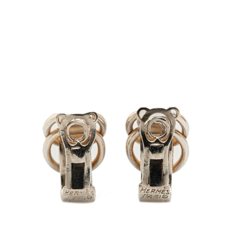 Hermes Hermes Hermes SV925 Silver Deux Anneaux Earrings Metal Earrings in Very Good Condition Size ONE SIZE - 2 Thumbnail