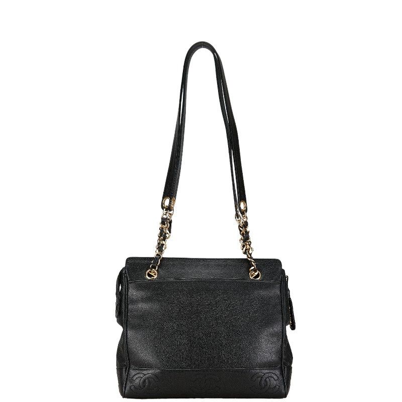 Chanel Chanel Chanel Caviar Skin Coco Mark Chain Shoulder Bag Leather Shoulder Bag in Very Good Condition Size ONE SIZE - 3 Thumbnail