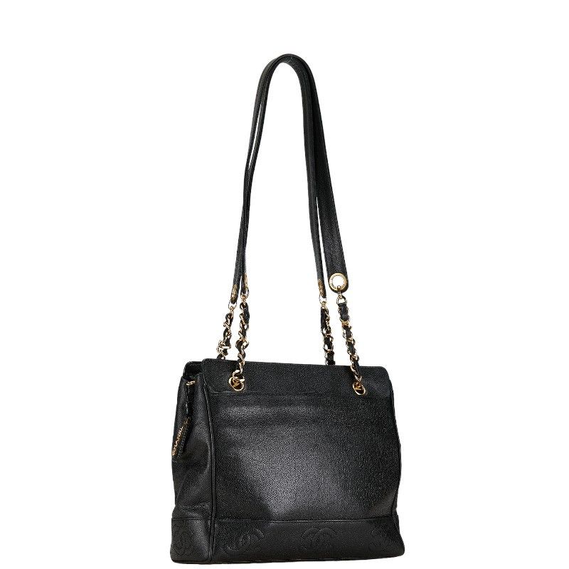 Chanel Chanel Chanel Caviar Skin Coco Mark Chain Shoulder Bag Leather Shoulder Bag in Very Good Condition Size ONE SIZE - 2 Thumbnail