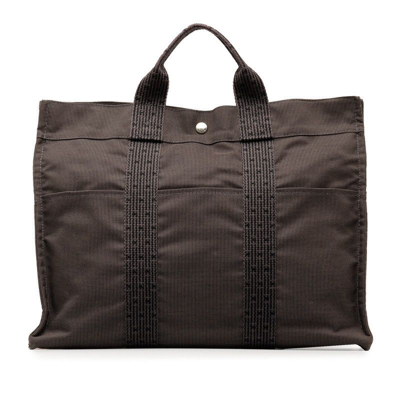 Hermes Hermes Hermes Canvas Herline Tote MM Bag Canvas Tote Bag in Very Good Condition Size ONE SIZE - 3 Thumbnail