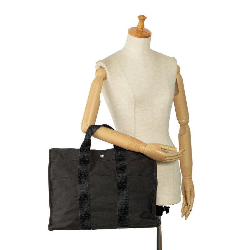 Hermes Hermes Hermes Canvas Herline Tote MM Bag Canvas Tote Bag in Very Good Condition Size ONE SIZE - 9 Thumbnail