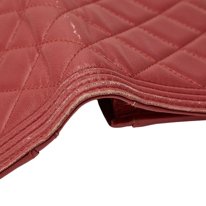 Chanel Chanel CHANEL Boy Chanel Leather Long Wallet Burgundy 16 series Leather Long Wallet Size ONE SIZE - 5 Thumbnail