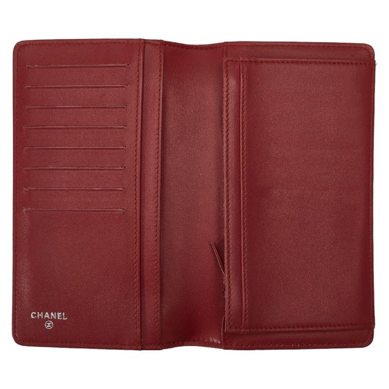 Chanel Chanel CHANEL Boy Chanel Leather Long Wallet Burgundy 16 series Leather Long Wallet Size ONE SIZE - 8 Thumbnail