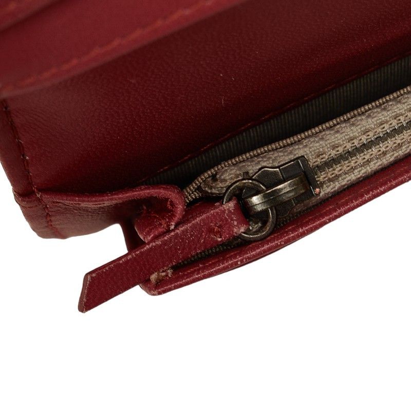 Chanel Chanel CHANEL Boy Chanel Leather Long Wallet Burgundy 16 series Leather Long Wallet Size ONE SIZE - 9 Thumbnail