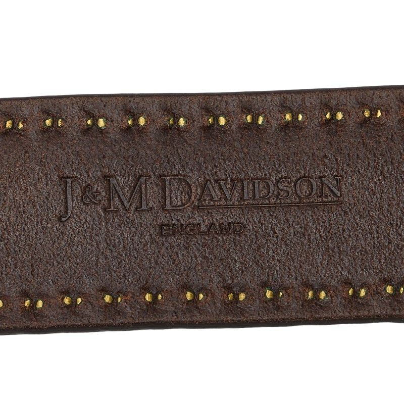 Other Other J&M Davidson Studded Leather Belt Brown Gold Leather Belt in Very Good Condition Size ONE SIZE - 6 Thumbnail