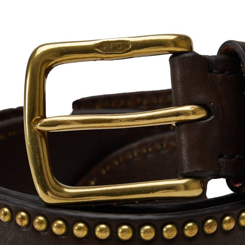 Other Other J&M Davidson Studded Leather Belt Brown Gold Leather Belt in Very Good Condition Size ONE SIZE - 4 Thumbnail