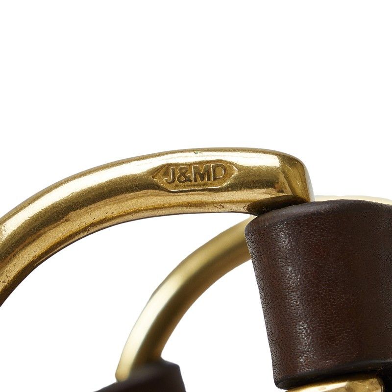 Other Other J&M Davidson Leather Ring Belt 30/75 Brown Gold Leather Belt in Very Good Condition Size ONE SIZE - 6 Thumbnail