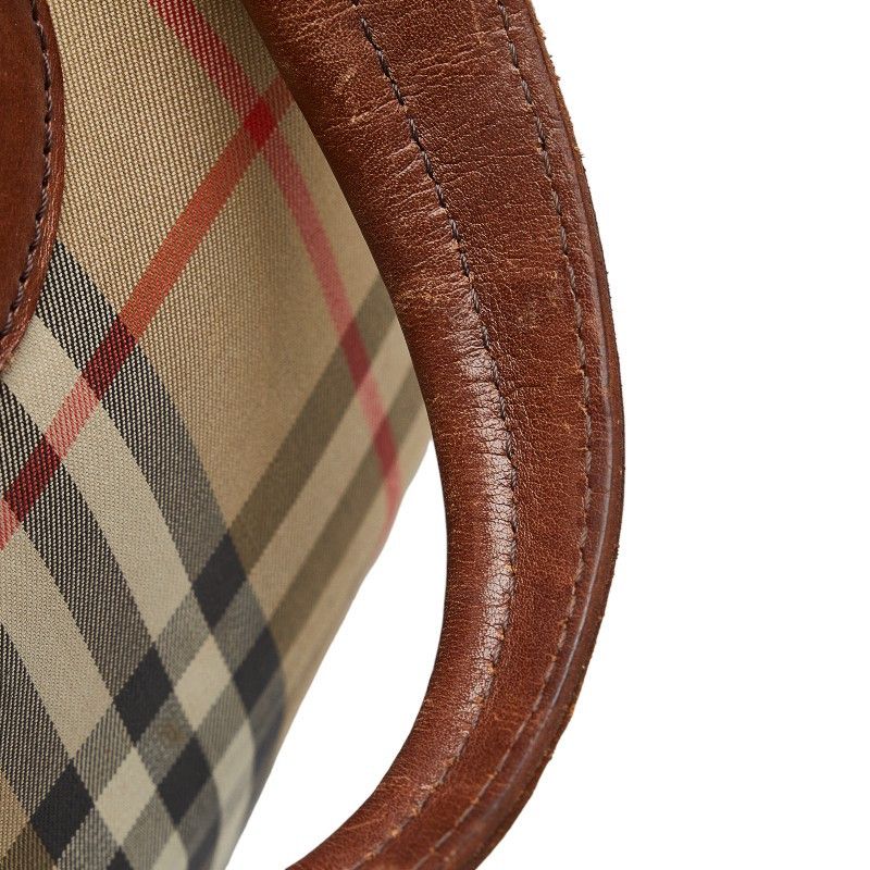 Burberry Burberry Burberry Nova Check Shadow Horse Canvas Leather Boston Bag Canvas Travel Bag in Very Good Condition Size ONE SIZE - 6 Thumbnail