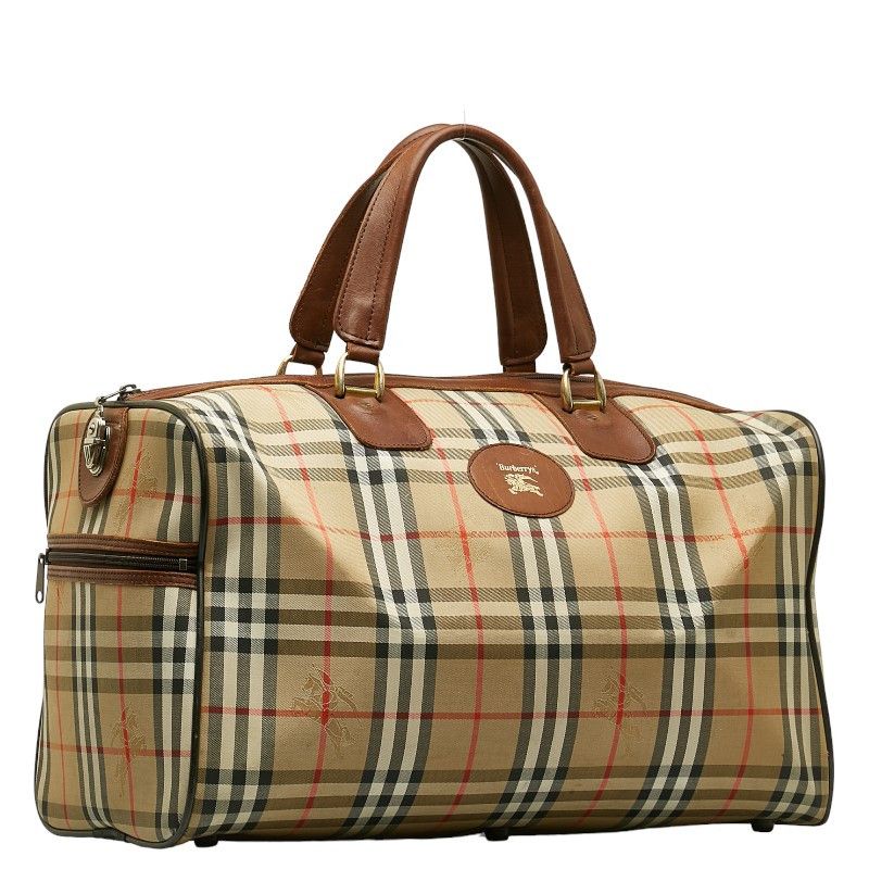 Burberry Burberry Burberry Nova Check Shadow Horse Canvas Leather Boston Bag Canvas Travel Bag in Very Good Condition Size ONE SIZE - 2 Thumbnail