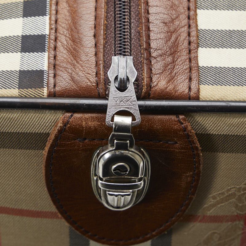 Burberry Burberry Burberry Nova Check Shadow Horse Canvas Leather Boston Bag Canvas Travel Bag in Very Good Condition Size ONE SIZE - 8 Thumbnail