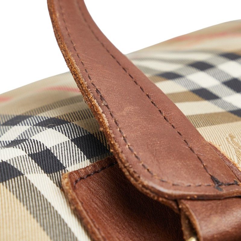 Burberry Burberry Burberry Nova Check Shadow Horse Canvas Leather Boston Bag Canvas Travel Bag in Very Good Condition Size ONE SIZE - 5 Thumbnail