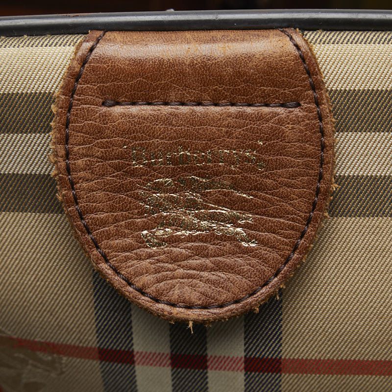 Burberry Burberry Burberry Nova Check Shadow Horse Canvas Leather Boston Bag Canvas Travel Bag in Very Good Condition Size ONE SIZE - 10 Thumbnail