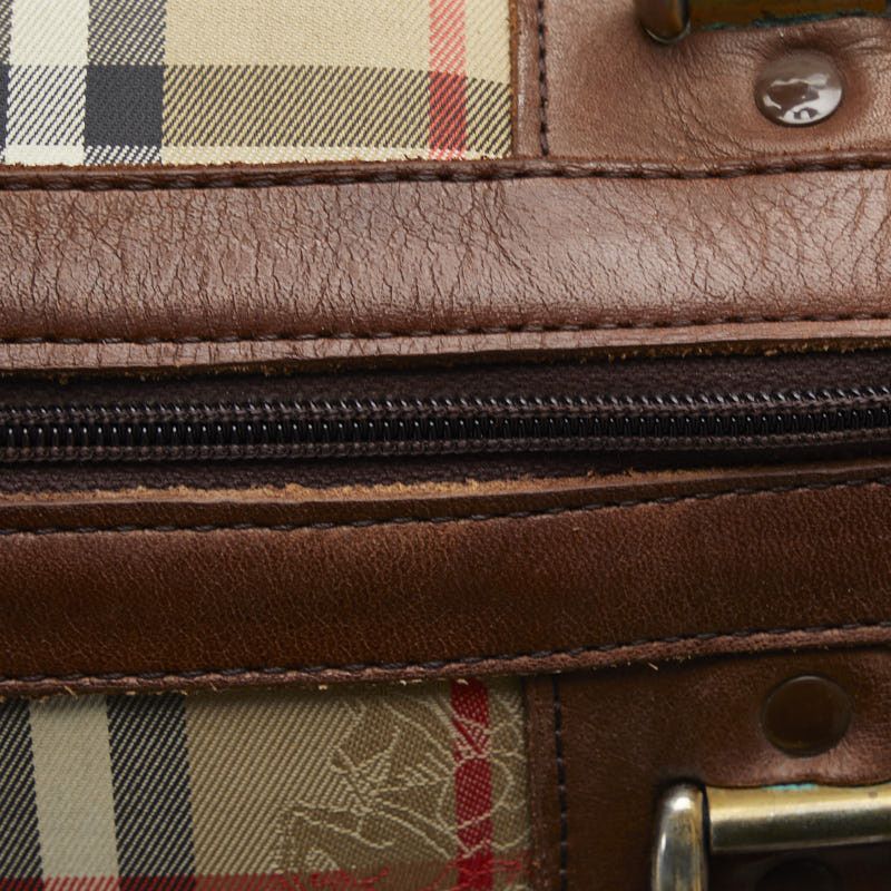 Burberry Burberry Burberry Nova Check Shadow Horse Canvas Leather Boston Bag Canvas Travel Bag in Very Good Condition Size ONE SIZE - 7 Thumbnail