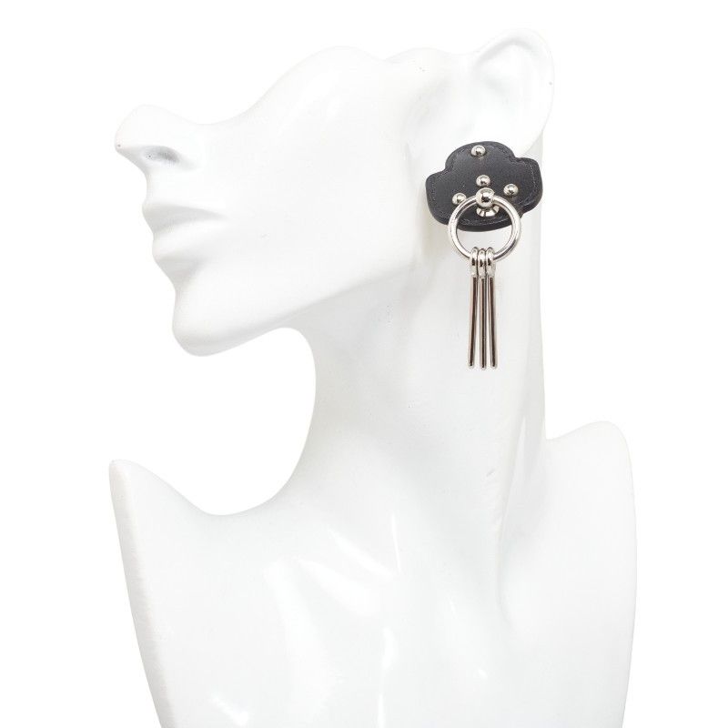 Hermes Hermes Hermes Carnaby Metal Leather Earrings Metal Earrings Stamp C (2018) Size ONE SIZE - 7 Thumbnail