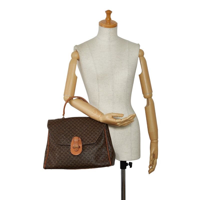 Celine Celine Celine Macadam Brown PVC Leather Handbag Canvas Handbag Size ONE SIZE - 11 Thumbnail