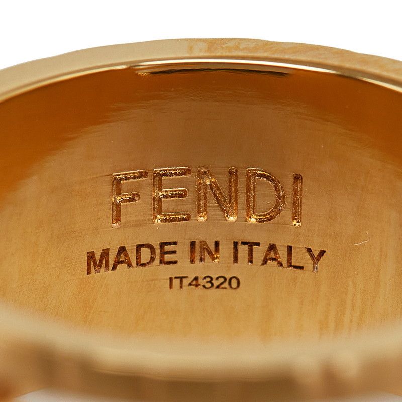 Fendi Fendi Fendi Wide Band Ring Gold Plated Size 14 Metal Ring Size ONE SIZE - 4 Thumbnail