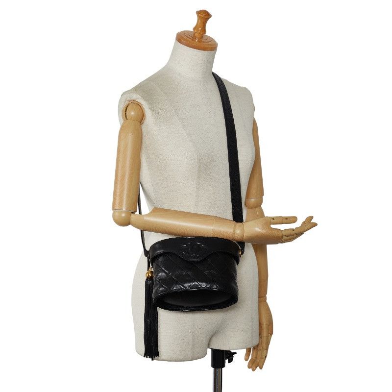 Chanel Chanel Chanel Leather Coco Mark Tassel Shoulder Bag Leather Crossbody Bag in Very Good Condition Size ONE SIZE - 11 Thumbnail