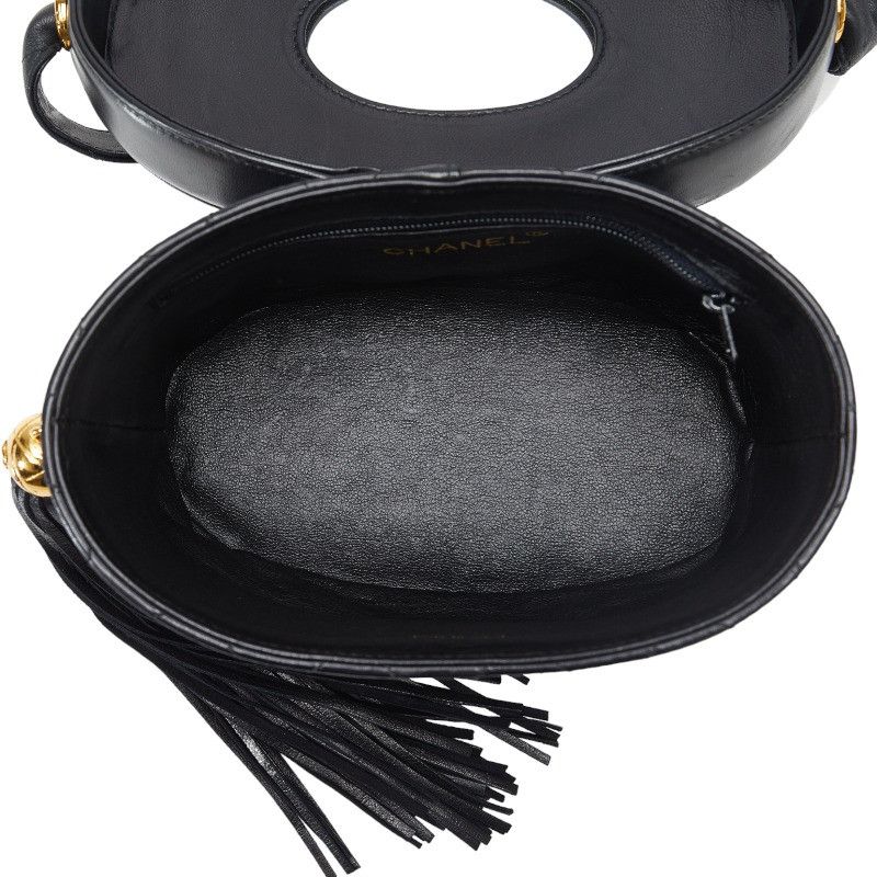 Chanel Chanel Chanel Leather Coco Mark Tassel Shoulder Bag Leather Crossbody Bag in Very Good Condition Size ONE SIZE - 5 Thumbnail