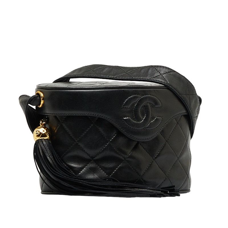 Chanel Chanel Chanel Leather Coco Mark Tassel Shoulder Bag Leather Crossbody Bag in Very Good Condition Size ONE SIZE - 2 Thumbnail