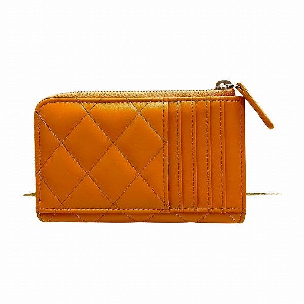 Chanel Chanel Chanel Matelasse Lambskin Zip Coin Case Wallet Leather Short Wallet in Great Condition Size ONE SIZE - 9 Thumbnail