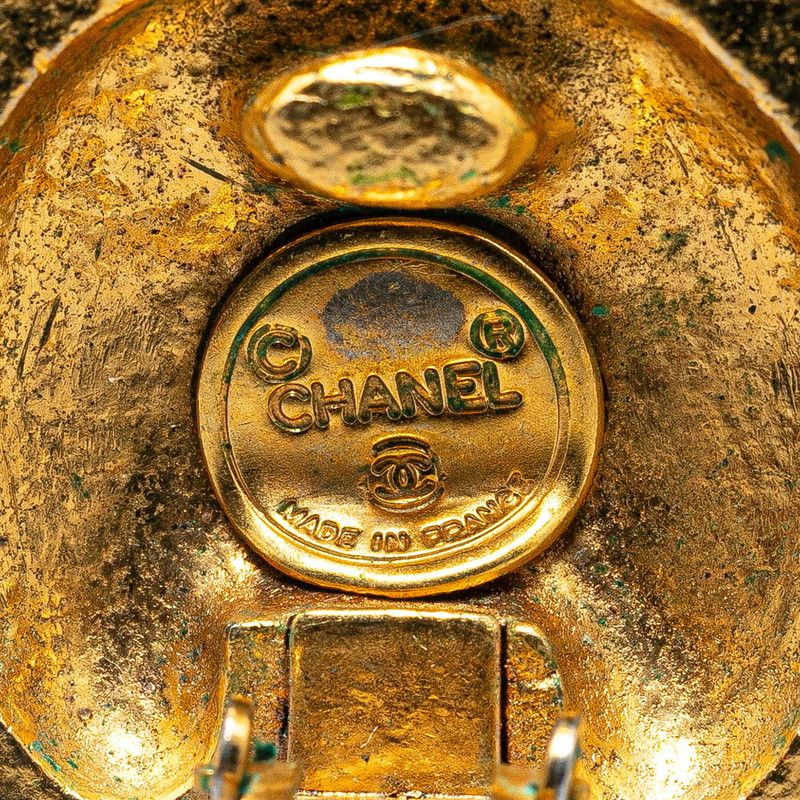 Chanel Chanel Chanel Vintage Coco Mark Earrings Gold Plated Metal Earrings Size ONE SIZE - 3 Thumbnail