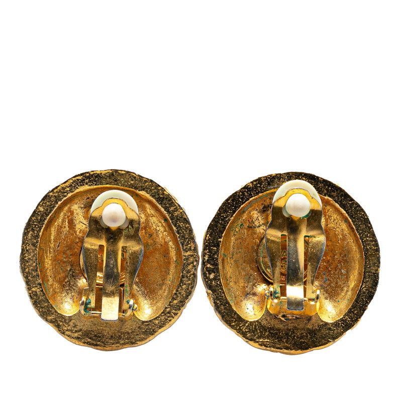 Chanel Chanel Chanel Vintage Coco Mark Earrings Gold Plated Metal Earrings Size ONE SIZE - 2 Thumbnail