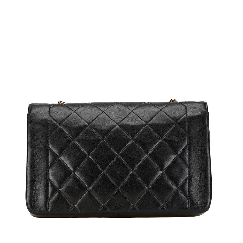 Chanel Chanel Chanel Diana 25 Chain Shoulder Bag Black Lambskin Leather Shoulder Bag in Very Good Condition Size ONE SIZE - 3 Thumbnail