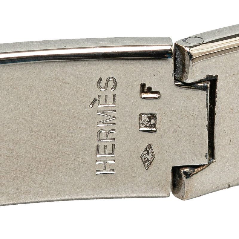 Hermes Hermes Hermes Click Clack H PM Bangle Purple Silver Metal Metal Bangle in Very Good Condition Size ONE SIZE - 5 Thumbnail