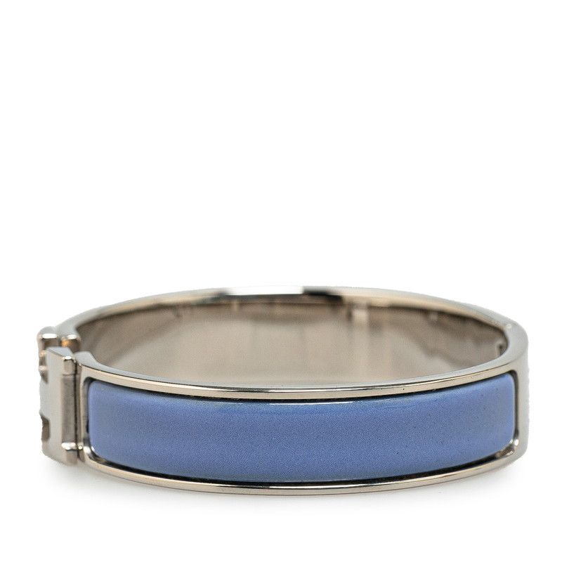 Hermes Hermes Hermes Click Clack H PM Bangle Purple Silver Metal Metal Bangle in Very Good Condition Size ONE SIZE - 2 Thumbnail