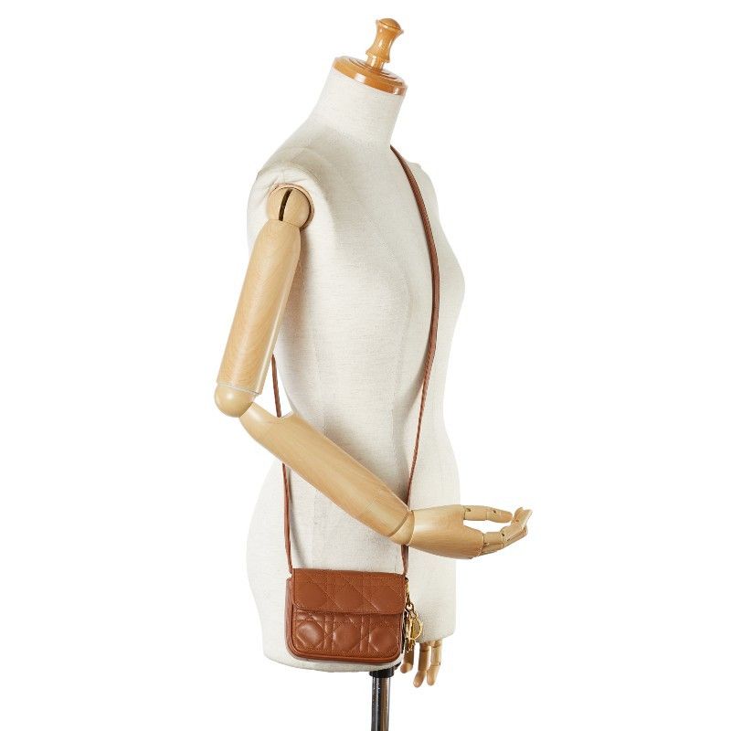 Dior Dior Dior Leather Cannage Shoulder Bag Leather Crossbody Bag in Very Good Condition Size ONE SIZE - 10 Thumbnail