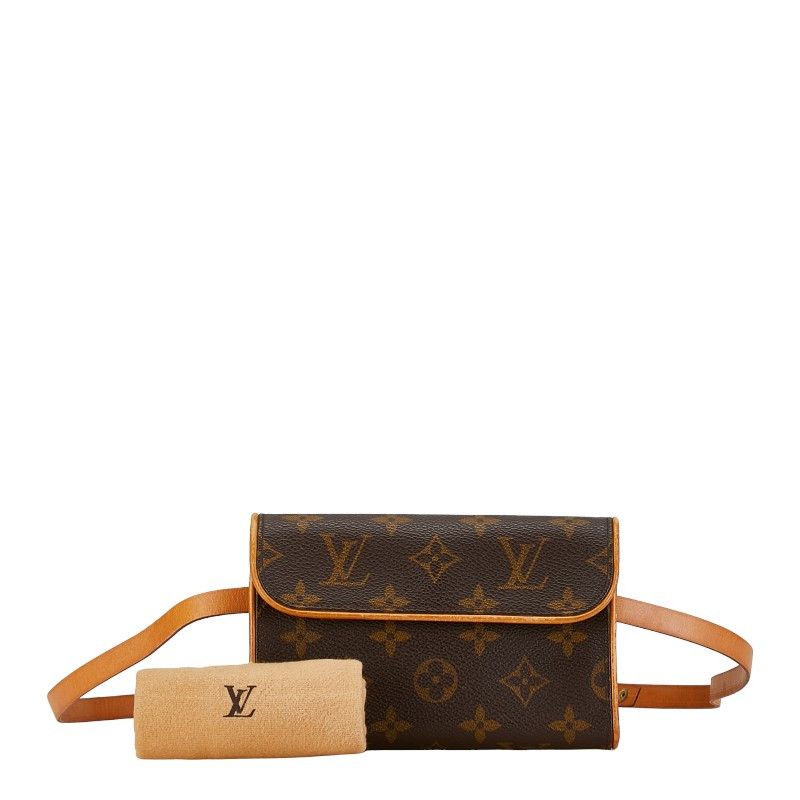 Louis Vuitton Louis Vuitton Louis Vuitton Monogram Pochette Florentine Waist Bag M51855 Brown PVC Leather Canvas Belt Bag M51855 in Good Condition Size ONE SIZE - 11 Thumbnail