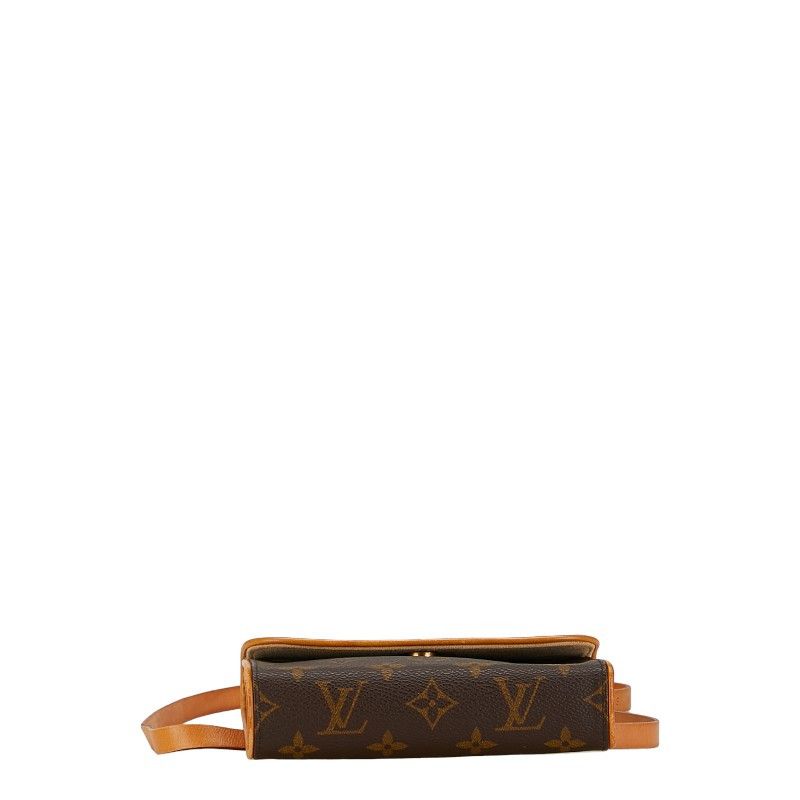 Louis Vuitton Louis Vuitton Louis Vuitton Monogram Pochette Florentine Waist Bag M51855 Brown PVC Leather Canvas Belt Bag M51855 in Good Condition Size ONE SIZE - 4 Thumbnail