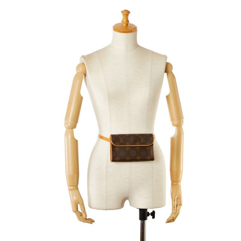 Louis Vuitton Louis Vuitton Louis Vuitton Monogram Pochette Florentine Waist Bag M51855 Brown PVC Leather Canvas Belt Bag M51855 in Good Condition Size ONE SIZE - 12 Thumbnail