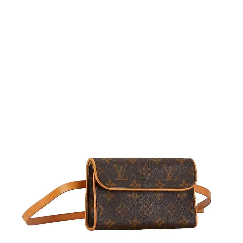 Louis Vuitton Louis Vuitton Louis Vuitton Monogram Pochette Florentine Waist Bag M51855 Brown PVC Leather Canvas Belt Bag M51855 in Good Condition Size ONE SIZE - 2 Thumbnail