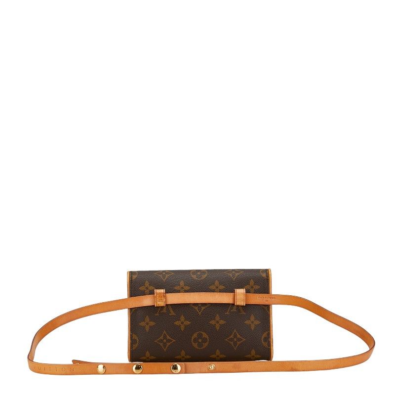 Louis Vuitton Louis Vuitton Louis Vuitton Monogram Pochette Florentine Waist Bag M51855 Brown PVC Leather Canvas Belt Bag M51855 in Good Condition Size ONE SIZE - 3 Thumbnail